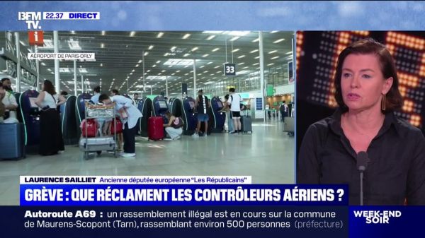 Grève des contrôleurs aériens: "Il faut une astreinte", estime Laurence Sailliet (Les Républicains)