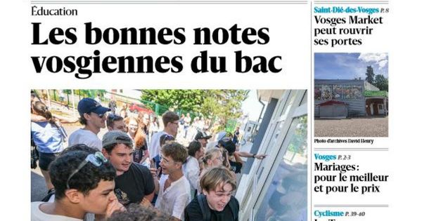 Vosges. Découvrez la Une de votre quotidien du samedi 5 juillet