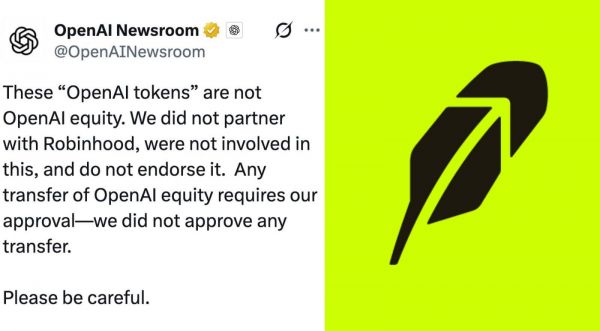 OpenAI désavoue publiquement les « tokens OpenAI » vendus par Robinhood