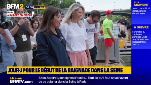 Baignade dans la Seine: Anne Hidalgo et Marie Barsacq inaugurent l'événement