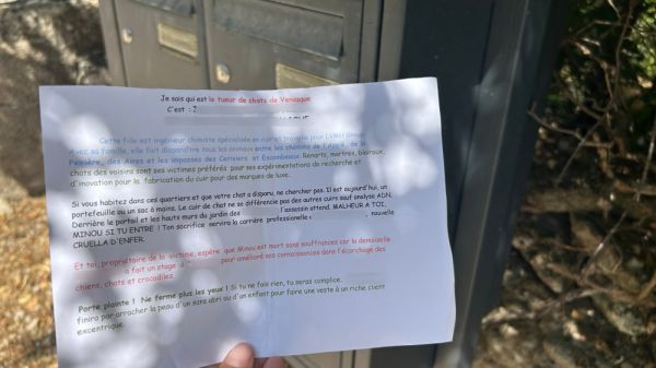 "C'est hyper choquant" : un mystérieux corbeau accuse une famille de Venasque d'être des "tueurs de chats"