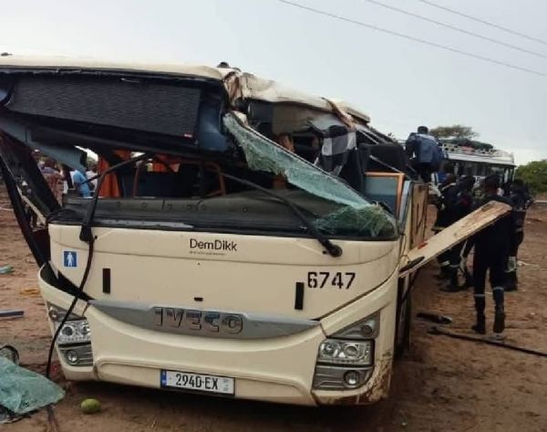 Accident de bus de Dakar Dem Dikk à Tataguine : plusieurs blessés légers, aucune perte en vie humaine