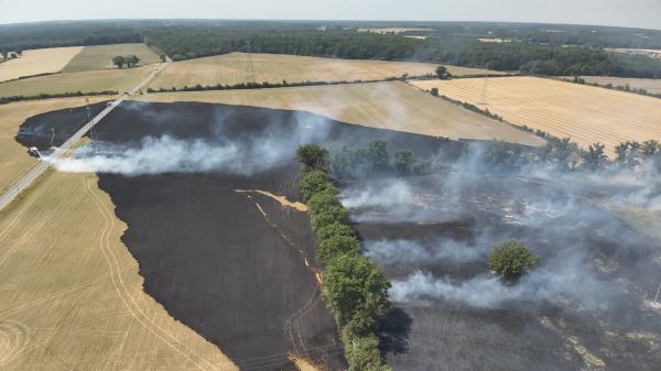 "Une situation exceptionnelle et historique": 175 hectares brûlés par les incendies dans l'Indre vendredi