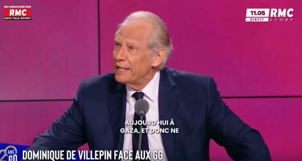 Dominique de Villepin de la France répond aux accusations de Yonathan Arfi du CRIF