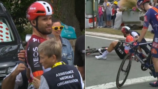 TDF. Tour de France - Le premier abandon... Filippo Ganna quitte le Tour après une chute