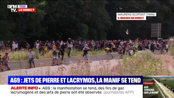 A69: la tension redescend d'un cran entre les manifestants et les forces de l'ordre