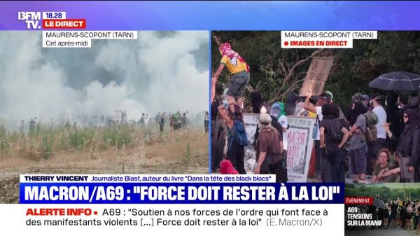 A69 : jets de pierre et lacrymos, la manif se tend - 05/07