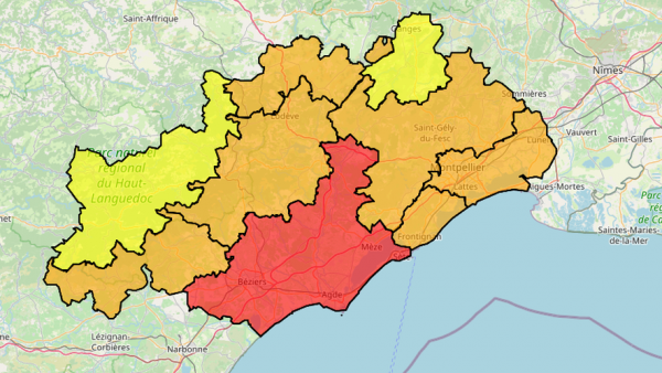 Incendie dans l'Hérault : tous les massifs du département fermés à la population dimanche, l'alerte rouge déclenchée