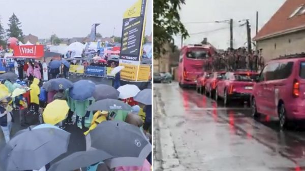 TDF. Tour de France - Pagaille sur la ligne de départ... la 2e étape retardée
