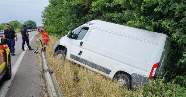 Montceau. RCEA : sortie de route à Montceau à la suite d'un endormissement