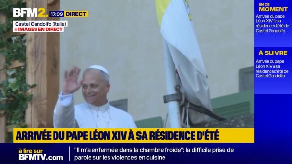 Arrivée du pape Léon XIV à sa résidence d'été de Castel Gandolfo