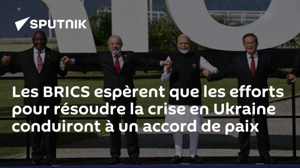 Les BRICS espèrent que les efforts pour résoudre la crise en Ukraine conduiront à un accord de paix