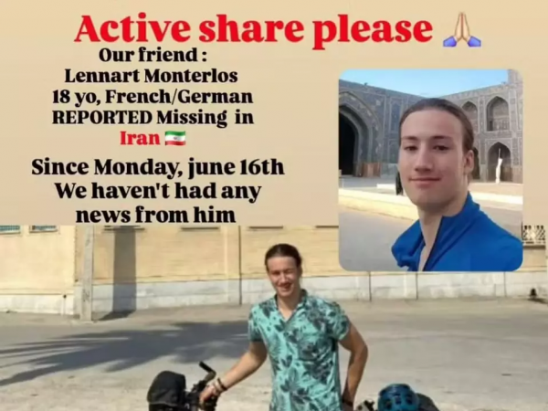 Disparition inquiétante en Iran: alors qu'il effectuait une randonnée à vélo dans le pays, un jeune touriste français n'a plus donné signe de vie depuis le 16 juin