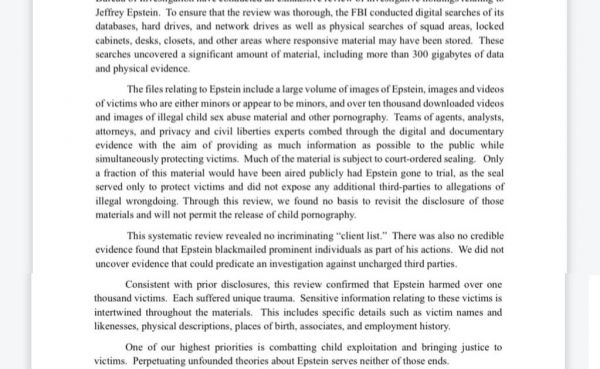 Aucune preuve n'a été établie montrant qu'Epstein possédait une 'liste de clients' ou opérait un système de chantage!