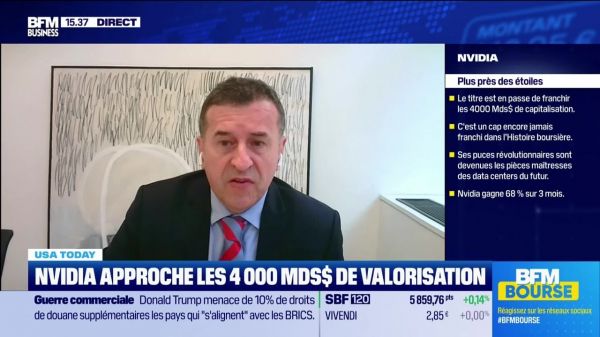 USA Today : Nvidia, objectif 4 000 mds $ de capitalisation, par Eric Lafrenière - 07/07