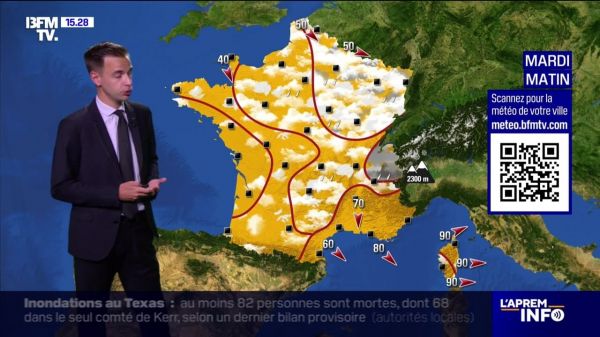 La météo pour ce mardi 8 juillet 2025