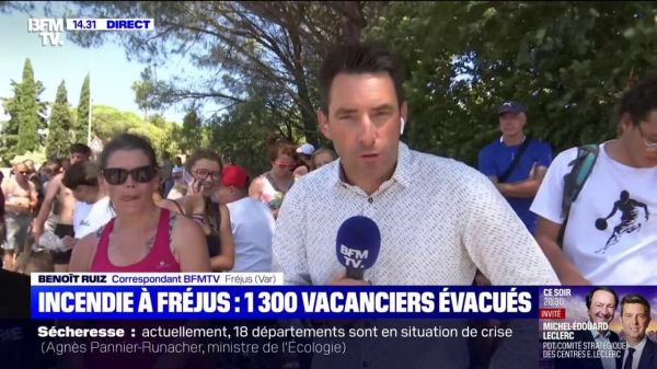 Un incendie se déclare à Fréjus à proximité d'un camping,1.300 vacanciers évacués