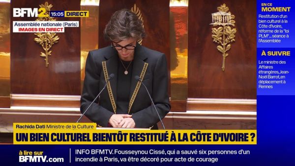 Restitution de biens culturels spoliés: un projet de loi présenté par le gouvernement "d'ici la fin du mois de juillet", assure Rachida Dati