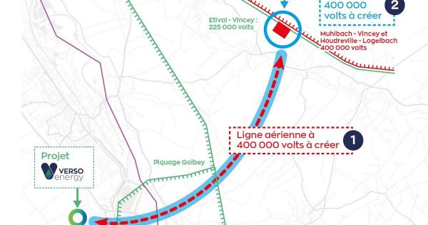 Vosges. Où pourrait passer la ligne à 400 000 volts prévue pour alimenter la société Verso Energy à Chavelot ?