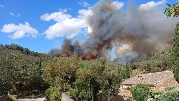 VIDEO - Incendie à Narbonne : environ cent visiteurs de l'abbaye de Fontfroide confinés puis évacués