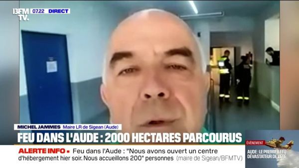 Feu dans l'Aude: "Nous avons ouvert un centre d'hébergement hier soir, nous avons recueilli 200 personnes", indique le maire de Sigean