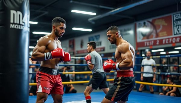 Malik Zinad fait équipe avec Chris Billam-Smith et d’autres au gymnase de McGuigan