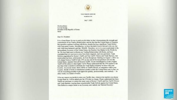 Donald Trump annonce des hausses de droits de douane à plusieurs pays asiatiques dont la Corée et le Japon