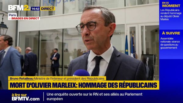 "C'était une belle figure de l'Assemblée": l'hommage de Bruno Retailleau à Olivier Marleix