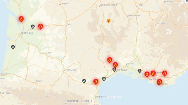 Routes coupées, zones touchées, risques... Comment être informé des incendies en cours grâce à son smartphone