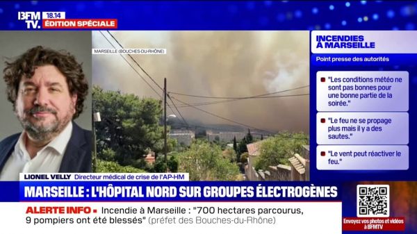 Incendie à Marseille: "L'hôpital tient bon", assure Lionel Velly (directeur médical de crise de l'AP-HM)