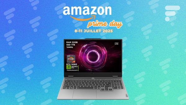 RTX 5060 + Ryzen 7 250, c'est la puissante config' de ce laptop gaming bénéficiant de 400 € de remise durant le Prime Day