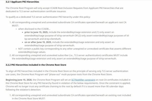 Google enfin plus strict sur les certificats de serveur web