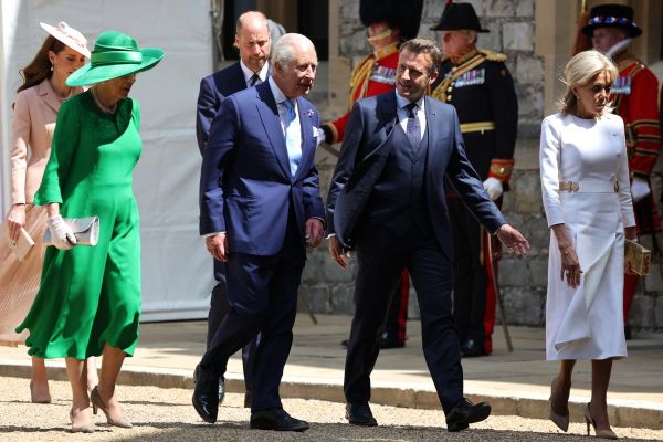 Emmanuel et Brigitte Macron au Royaume-Uni : accueil de Kate, calèche... les images de leur première journée à Windsor