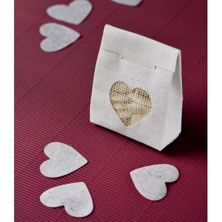 Confetti Coeur Tissu Non Tissé Les 100 Coeurs Intissé coloris au choix