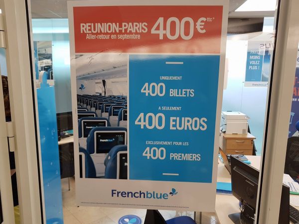 FrenchBlue offre 400 billets à 400€ aux 400 premiers clients