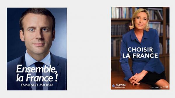 Présidentielle : Emmanuel Macron et Marine Le Pen dévoilent leurs affiches pour le second tour