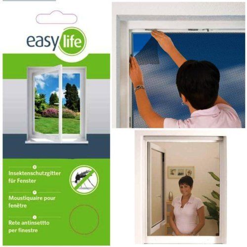 Easy Life Moustiquaire pour fenêtre à dimensions ajustables 100 x 100 cm - Un pro pour votre sol