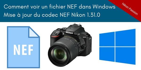 Codec NEF Nikon : comment voir les fichiers NEF dans Windows