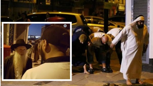 Finsbury Park : Les fidèles de la mosquée prient dans la rue soutenus par les communautés juives et chrétiennes
