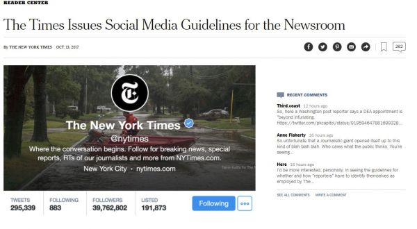 Pas "d'opinions partisanes" : le New York Times recadre ses journalistes sur les réseaux sociaux