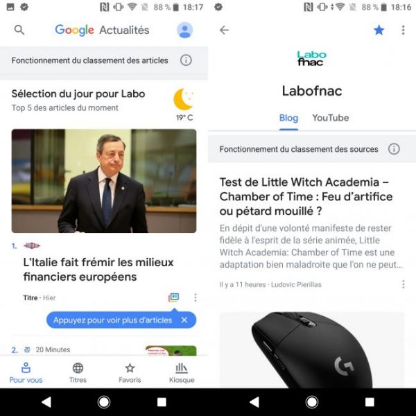 Google Actualités : comment suivre le LaboFnac ?