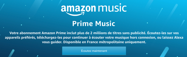 Amazon lance Prime Music, un service de streaming musical dédié aux membres Prime