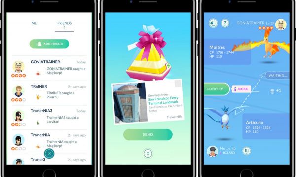 Pokémon Go : la mise à jour est disponible pour l'échange de Pokémon et d'objets entre amis