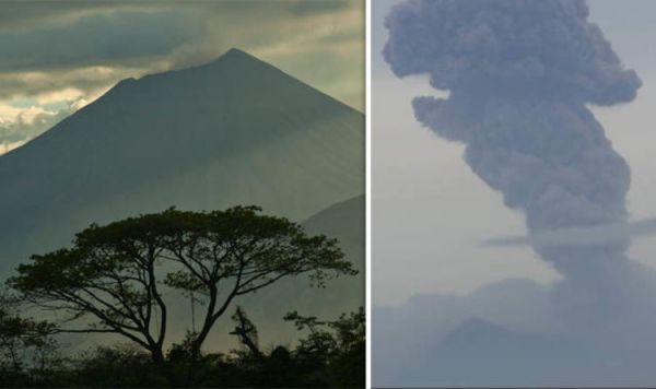 Le volcan Telica au Nicaragua est entré en éruption ce Jeudi, l'éruption a envoyé un panache de fumée à 500 mètres dans l'air, ainsi que des roches et des gaz volcaniques (videos medias)