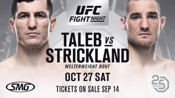 Nordine TALEB affrontera Sean STRICKLAND à l'UFC Moncton