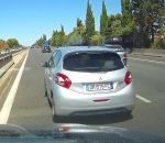 Un accident évité de justesse avec une voiture à l'arrêt sur l'autoroute A7 (France)