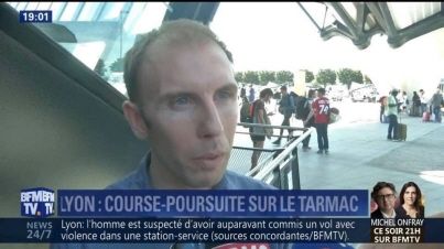 Derrière le hublot, un Bourguignon a filmé la voiture folle de l'aéroport Lyon Saint-Exupery