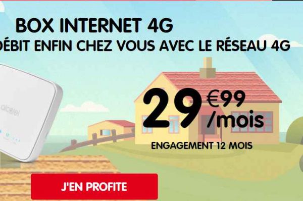 Moins de 30€ par mois la BOX INTERNET ILLIMITEE 4G NRJ MOBILE