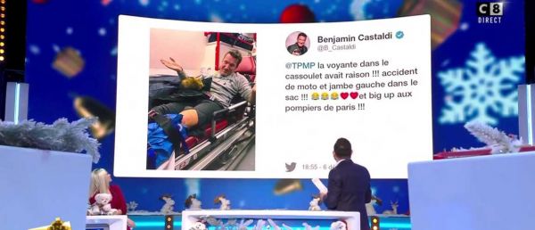 Benjamin Castaldi blessé dans un accident de moto en venant dans TPMP : Cyril Hanouna donne de ses nouvelles (VIDEO)