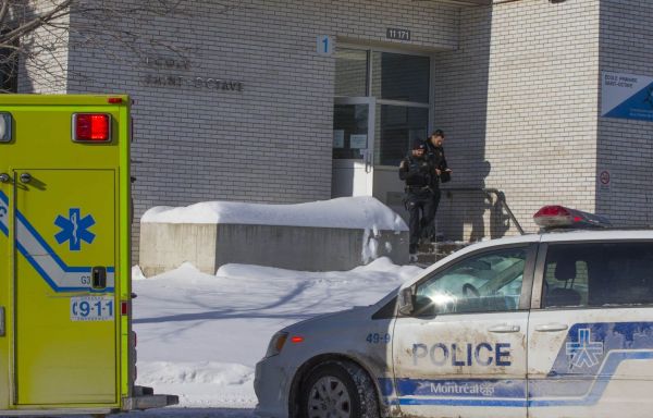 Intervention des services d'urgence dans une école de Montréal-Est